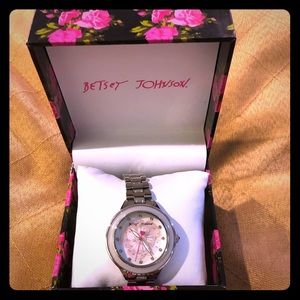 Authentic Betsey Johnson silver watch